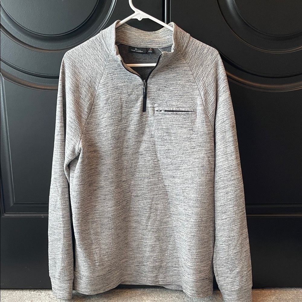 Marc Anthony Light Gray Zip-Up Sweater